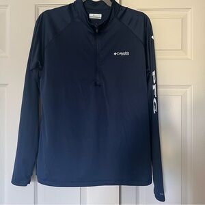 Columbia PFG Dark Blue Half-Zip Pullover